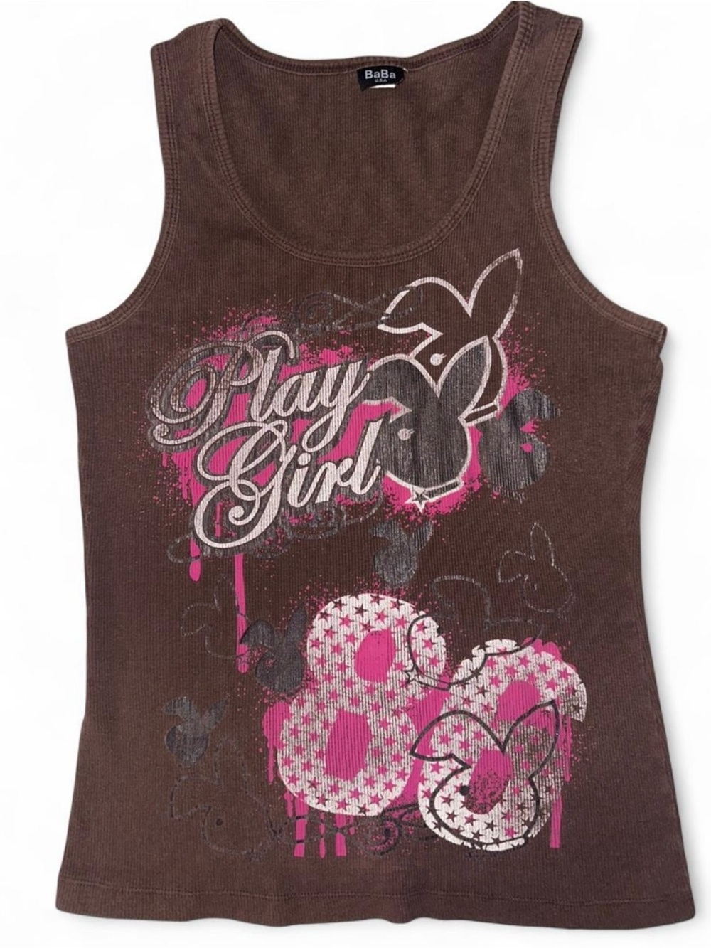 Y2K Brown and Pink Tank Top
